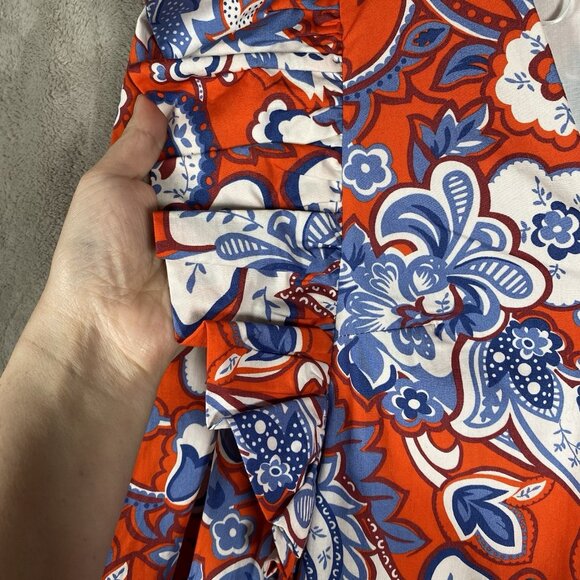 Zara Dress Ruffled Shoulder Paisley Scarf Print Mini Puff Sleeve Blogger Fave - Picture 8 of 16